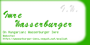 imre wasserburger business card